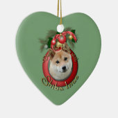 Weihnachten - Plattform die Hallen - Shiba Inu Keramikornament (Rechts)