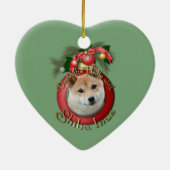 Weihnachten - Plattform die Hallen - Shiba Inu Keramikornament (Hinten)