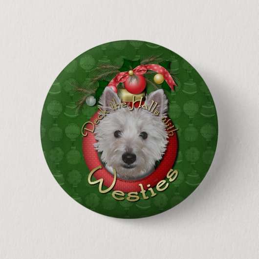 Weihnachten - Plattform die Hallen - Westies - Button (Vorderseite)