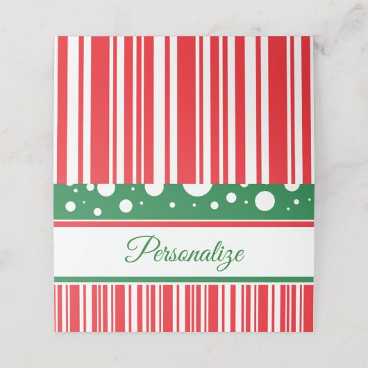 Weihnachten Platzkarte (Außenseite Aufgefaltet)