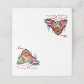 Weihnachten Platzkarte (Außenseite Aufgefaltet)