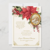 Weihnachten Poinsettia Baby Jesus (Vorderseite)