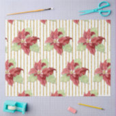 Weihnachten Poinsettia Blumengold Glitzer Strip Seidenpapier (Basteln)