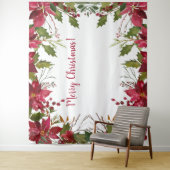 Weihnachten Poinsettia Blumenzelt - Stand Hintergr Wandteppich (Beispiel)