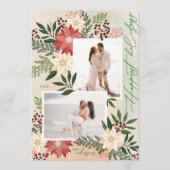 Weihnachten Poinsettia Botanisches FotoCollage Hap (Vorderseite)