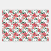 Weihnachten Poinsettia Farben Geschenkpapier Set (Vorderseite 2)