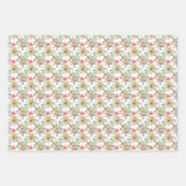 Weihnachten Poinsettia Farben Geschenkpapier Set (Vorderseite)