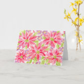 Weihnachten Poinsettia Helle und schöne Karte (Gelbe Blume)