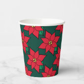 Weihnachten Poinsettia Kaffee Party Drink Pappbecher (Links)