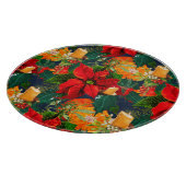 Weihnachten, Poinsettia, Kerzen, Feste,  Schneidebrett (Ecke)