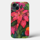 Weihnachten Poinsettia Original Aquarellmalerei Case-Mate iPhone Hülle (Rückseite)