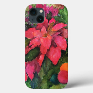 Weihnachten Poinsettia Original Aquarellmalerei Case-Mate iPhone Hülle