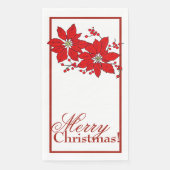 Weihnachten Poinsettia Papier Handtücher Serviette (Vorderseite)