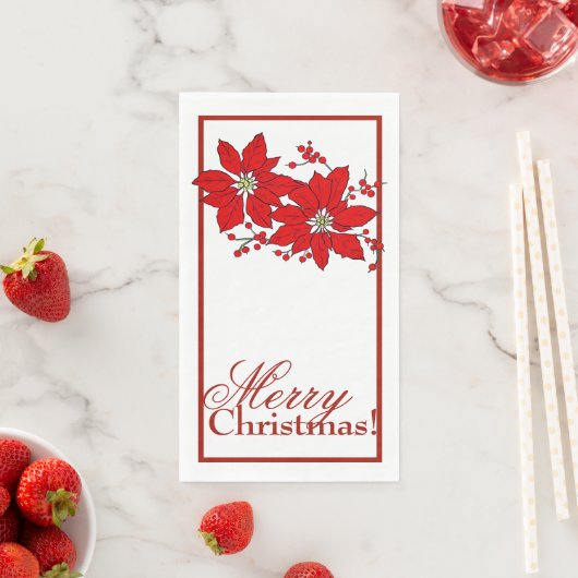 Weihnachten Poinsettia Papier Handtücher Serviette (Beispiel)