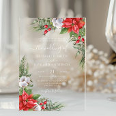 Weihnachten Poinsettia Winter Greenerity Wedding Acryleinladungen