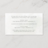 Weihnachten Poinsettia Winter Greenerity Wedding Begleitkarte (Rückseite)