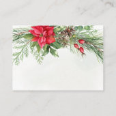 Weihnachten Poinsettia Winter Greenerity Wedding Begleitkarte (Rückseite)