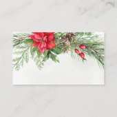 Weihnachten Poinsettia Winter Greenerity Wedding Begleitkarte (Rückseite)