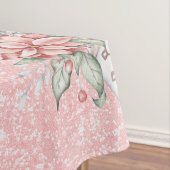 Weihnachten Poinsettias auf einem rosa Glitzer Hin Tischdecke (Beispiel)