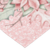 Weihnachten Poinsettias auf rosa Glitzer Hintergru Tischdecke (Schrägansicht)