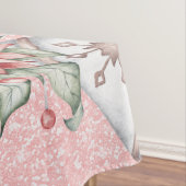 Weihnachten Poinsettias auf rosa Glitzer Hintergru Tischdecke (Beispiel)