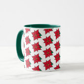 Weihnachten Poinsettias Holiday Tasse Geschenk (Vorderseite Links)