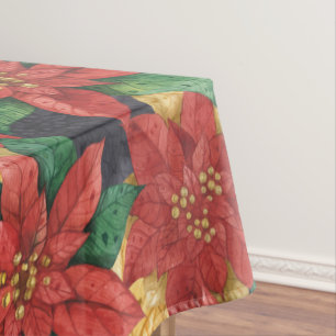 Weihnachten Poinsettias Holiday Tischdecke