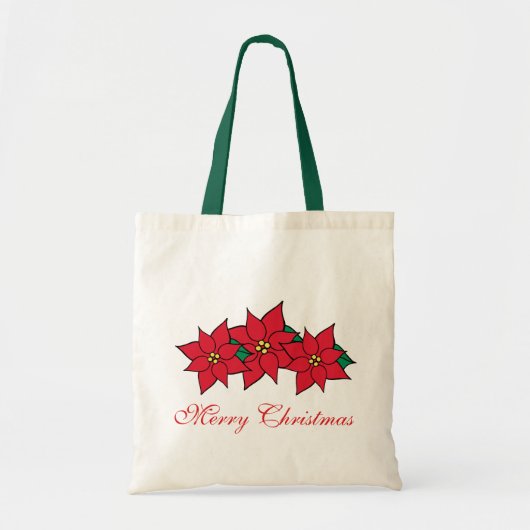 Weihnachten Poinsettias Holiday Tote Bag Tragetasche (Vorne)