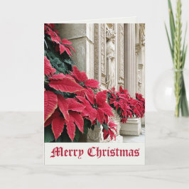 Weihnachten Poinsettias in der historischen Kathed Karte