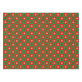 Weihnachten Poinsettias & Stars auf Rot & Grün Tischdecke (Vorderseite (Horizontal))