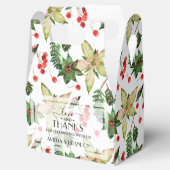 Weihnachten Poinsettias und Berries Geschenkschachtel (Geöffnet)