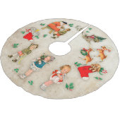 Weihnachten Polyester Weihnachtsbaumdecke (Schrägansicht)