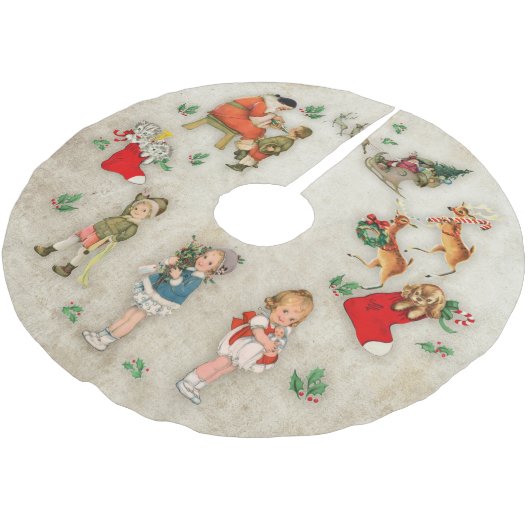 Weihnachten Polyester Weihnachtsbaumdecke (Schrägansicht)