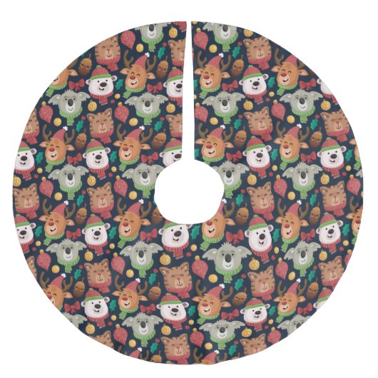 Weihnachten Polyester Weihnachtsbaumdecke (Vorderseite)