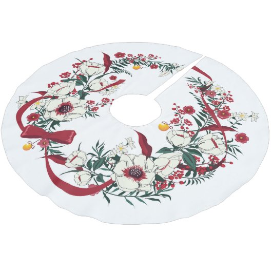 Weihnachten Polyester Weihnachtsbaumdecke (Schrägansicht)