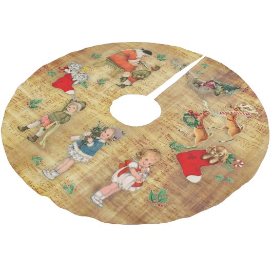 Weihnachten Polyester Weihnachtsbaumdecke (Schrägansicht)