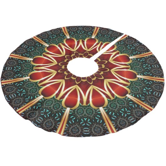 Weihnachten Polyester Weihnachtsbaumdecke (Schrägansicht)