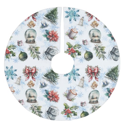 Weihnachten Polyester Weihnachtsbaumdecke (Vorderseite)