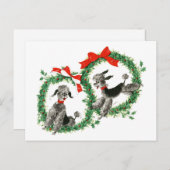 Weihnachten Poodles Retro Urlaub (Vorne/Hinten)