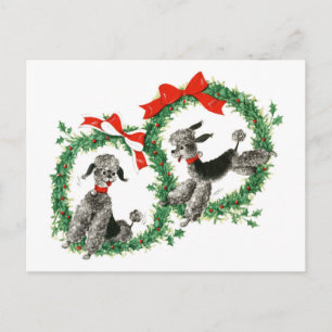 Weihnachten Poodles Retro Urlaub