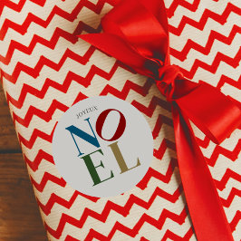 WEIHNACHTEN Pop Letter Art Inspiriert Weihnachten Runder Aufkleber