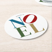 WEIHNACHTEN Pop Letter Art Inspiriert Weihnachten Runder Pappuntersetzer (Angewinkelt)