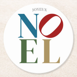 WEIHNACHTEN Pop Letter Art Inspiriert Weihnachten Runder Pappuntersetzer