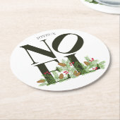 WEIHNACHTEN Pop Letter Art Inspiriert Weihnachten Runder Pappuntersetzer (Angewinkelt)