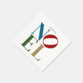 WEIHNACHTEN Pop Letter Art Inspiriert Weihnachten Serviette (Ecke)