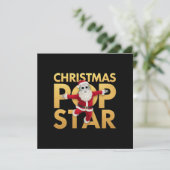 Weihnachten Pop Star Niedlich & farbenfroh Urlaub Einladung (Stehend Vorderseite)