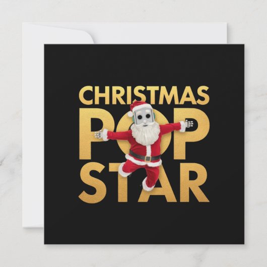 Weihnachten Pop Star Niedlich & farbenfroh Urlaub Einladung (Vorderseite)