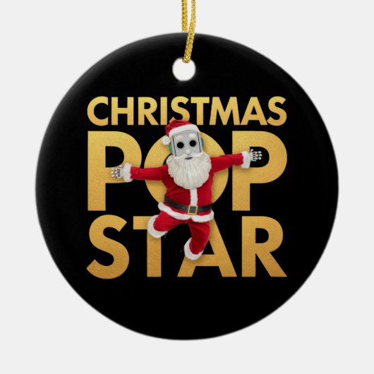 Weihnachten Pop Star Niedlich & farbenfroh Urlaub Keramik Ornament (Vorne)