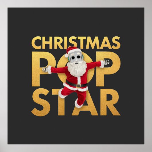 Weihnachten Pop Star Niedlich & farbenfroh Urlaub Poster (Vorne)