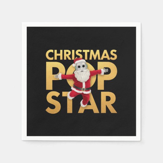 Weihnachten Pop Star Niedlich & farbenfroh Urlaub Serviette (Vorderseite)